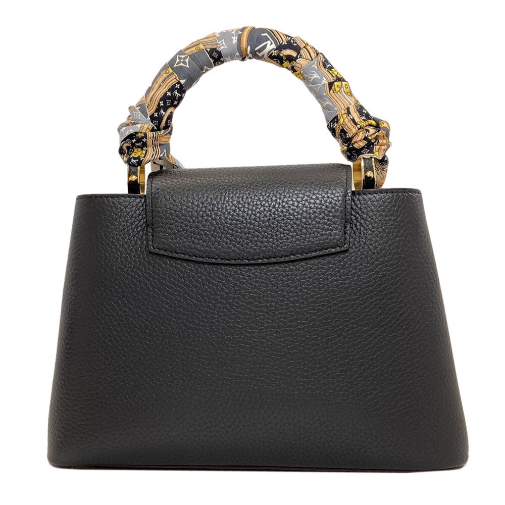 Louis Vuitton Capucines Top Handle Bag Taurillon Leather Black